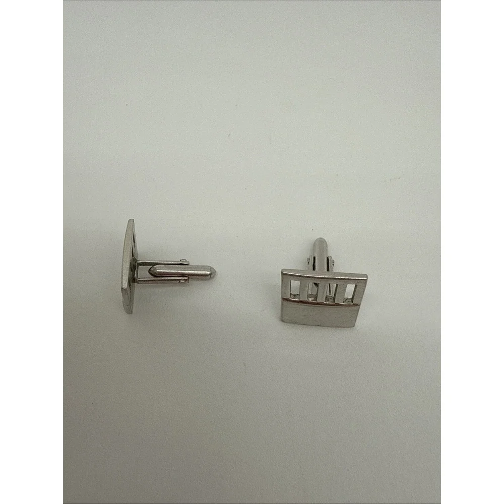 Vintage Swank Silver Toned Pair of Cufflinks